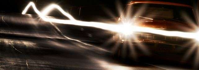 Headlights at night