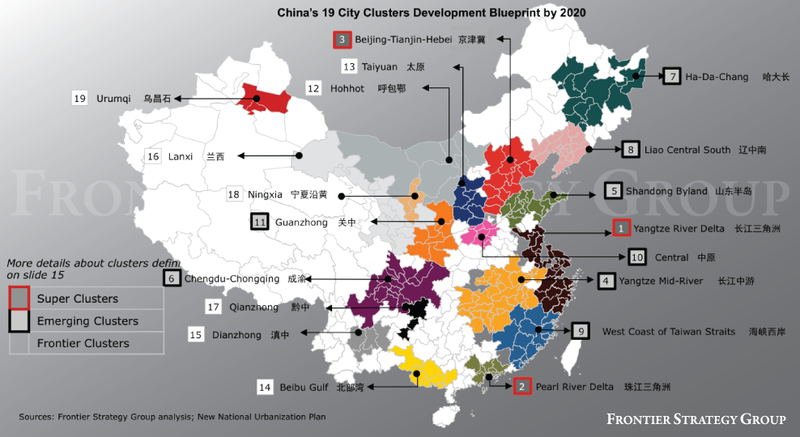 Trace the Lights II: China’s 19 City Clusters by 2020