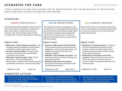 Scenarios for Cuba